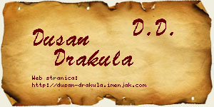 Dušan Drakula vizit kartica
